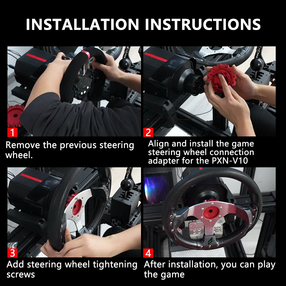 Aluminum Steering Wheel Hub Adapter 74mm Sim Racing Gaming Steering Wheel Adapter Converter for PXN V10