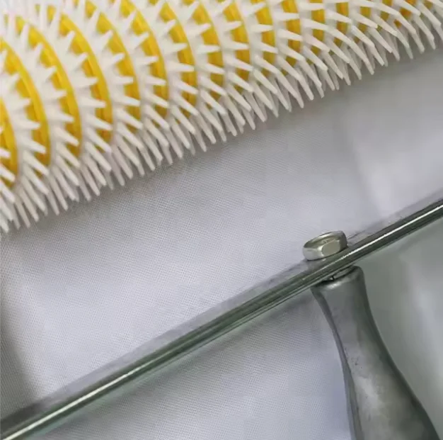 Floor & Wall Air Bubble Removing Self Leveling Steel Spike Roller Epoxy Flooring Roller