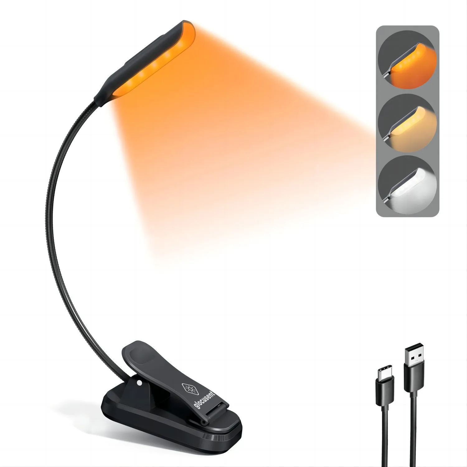 Wholesale 3 Color Dimmable Portable Foldable Flexible Mini Led Usb Rechargeable Night Reader Book Light For Reading In Bed
