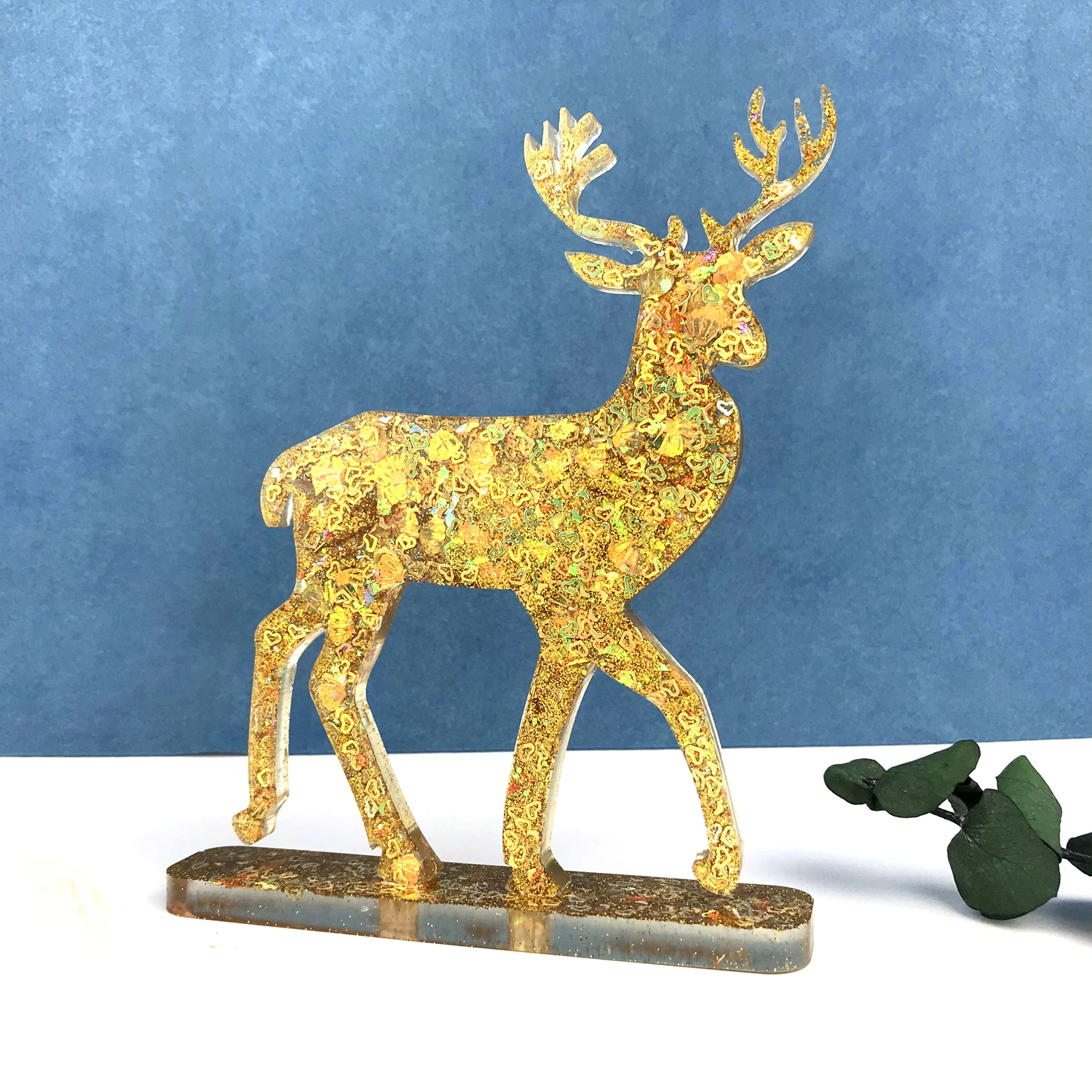 7633 Christmas moose Elk Deer Antlers Silicone Resin Molds DIY Christmas crystal epoxy mold for decoration