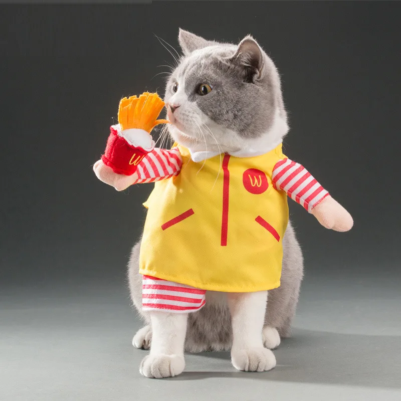 Забавный милый собачий Кот Макдональд Косплей Костюм озорной костюмы кошки