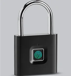 Keyless USB Rechargeable Portable Fingerprint Smart Padlock Quick Unlock Zinc Alloy Smart Biometric Fingerprint Padlock