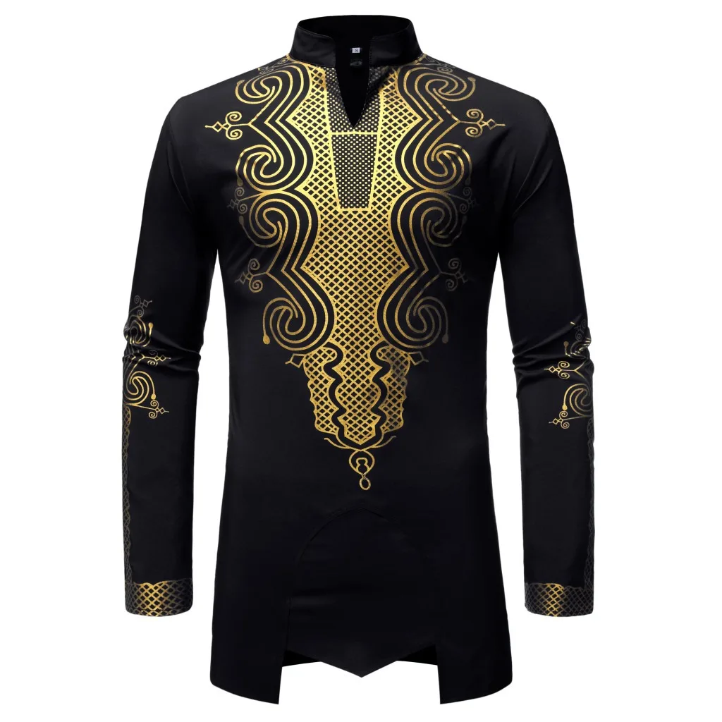  MXCHAN SJH11046 Mid-Length Shirt with Golden