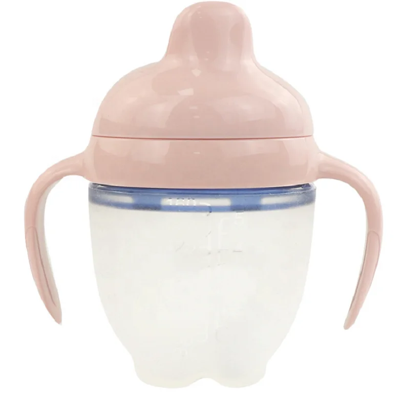 Newest BPA Free Food Grade Nursing Silicone Baby Drinking Cup Learning Bottle With Straw Other Baby Feeding Products