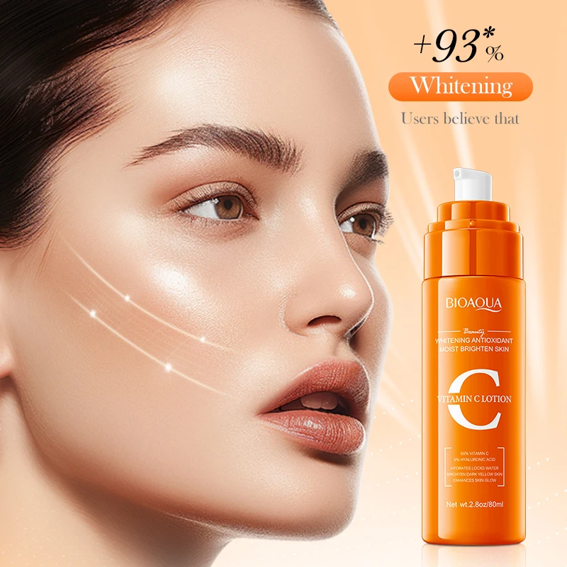OEM BIOAQUA Private Label Moisturizing Brightening Skin Face Lotion Whitening Repair Cream With Vitamin C Lotion Beauty Products