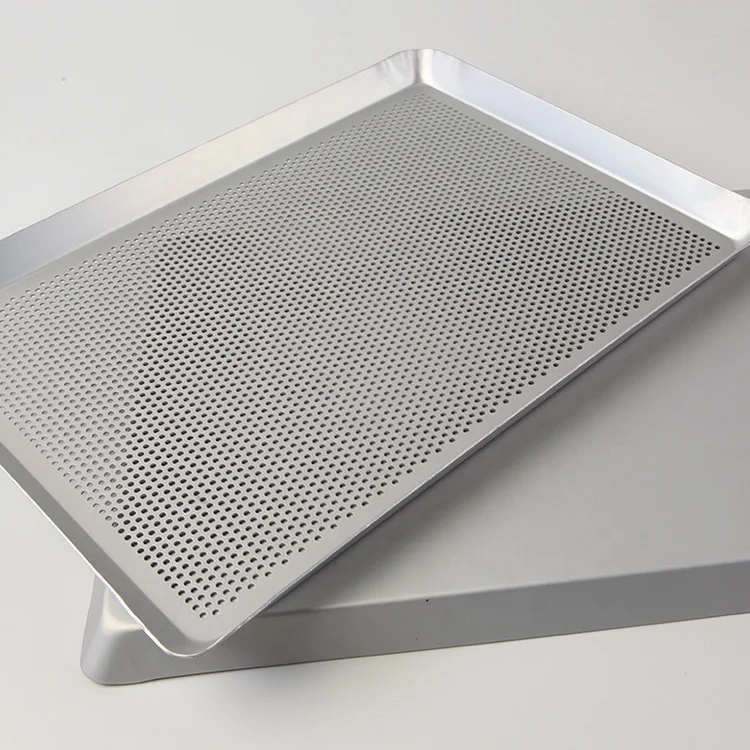 Factory price 300*400m Perforated aluminum baking trays Heat resistance bread pan baking tray food pan oven sheet pan