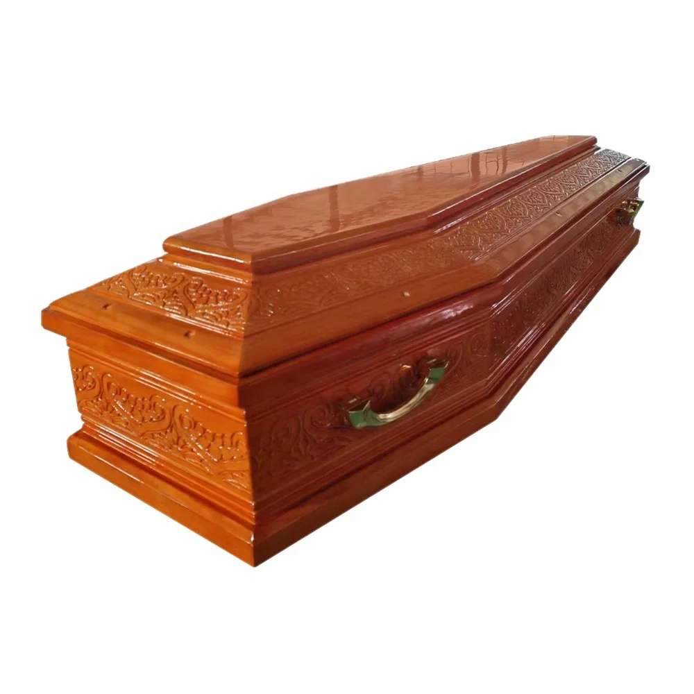 European style solid wood coffins with competitive prices for funeral coffins