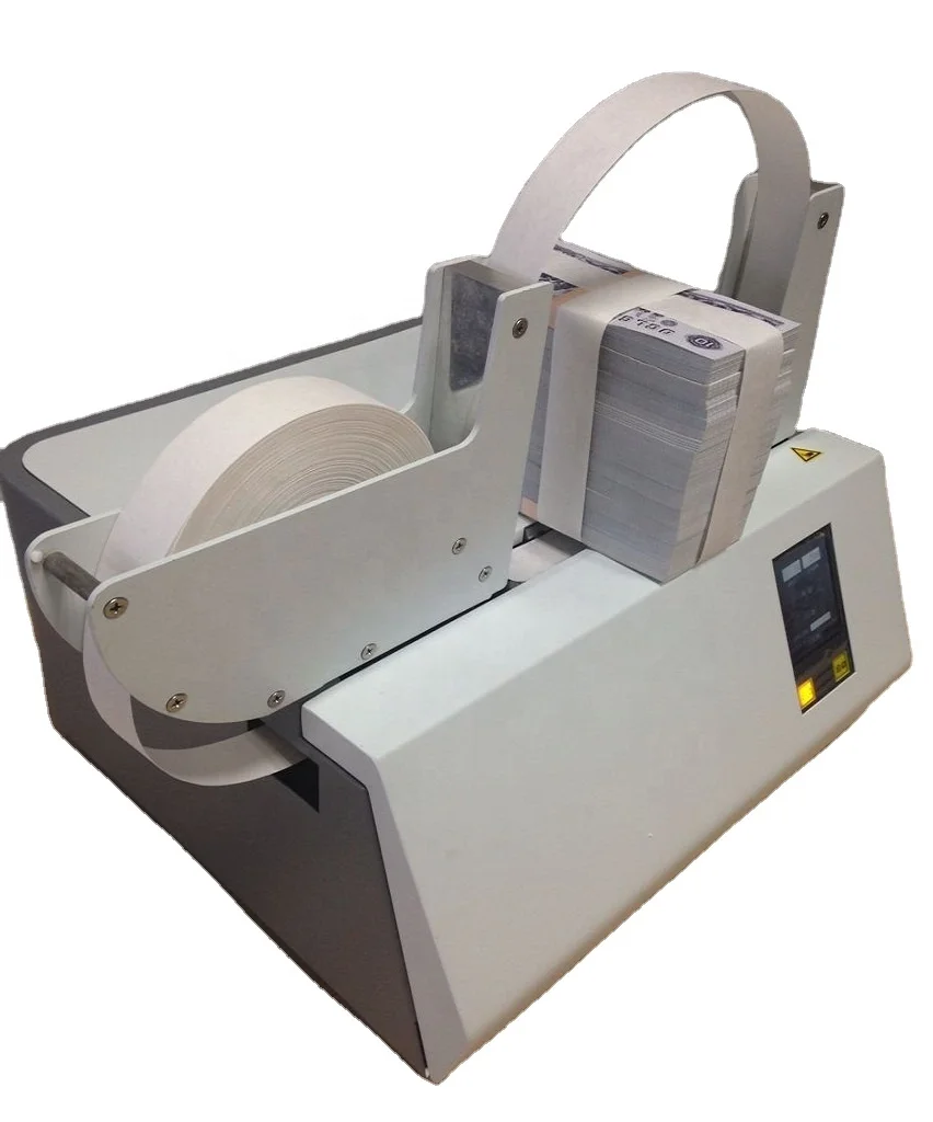 30mm multifunction small automatic book magazine currency paper/opp tape banding strapping machine