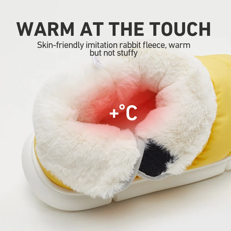 UTUNE Hot Sale Fluffy Women Boots Warm Imitated Fur Closed Toe Home Bedroom Winter Slippers Shoes Custom Logo