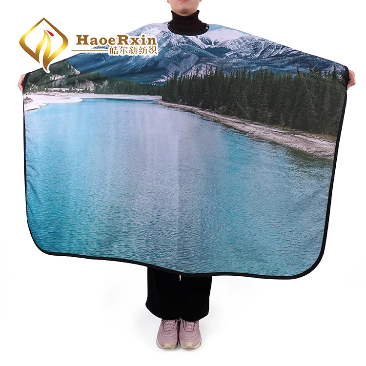 
China manufacturer eco friendly professional polyester haircut cute barber cutting cape 