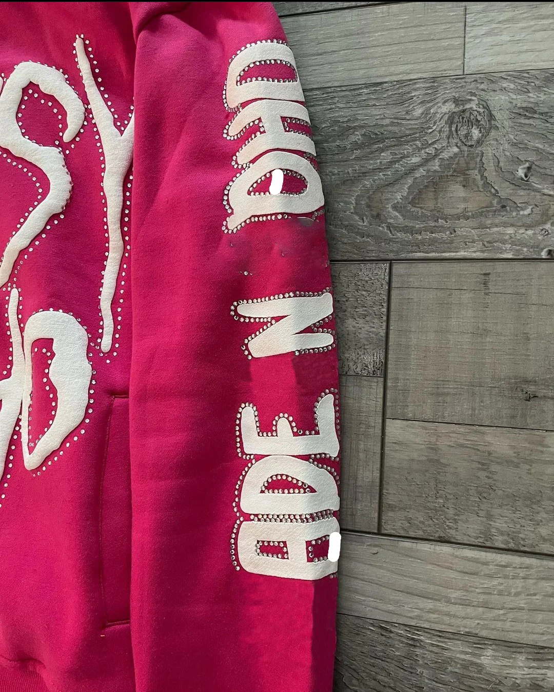 High Quality Custom Logo Screen Print Transfers Full Face Zip Hoodie Rhinestone Wholesale Patchwork Puff Print Tracksuits For Me