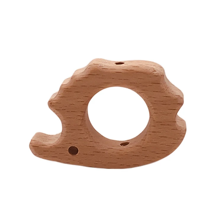 
Wholesale Custom Beech animal wood baby teether toy gift set 