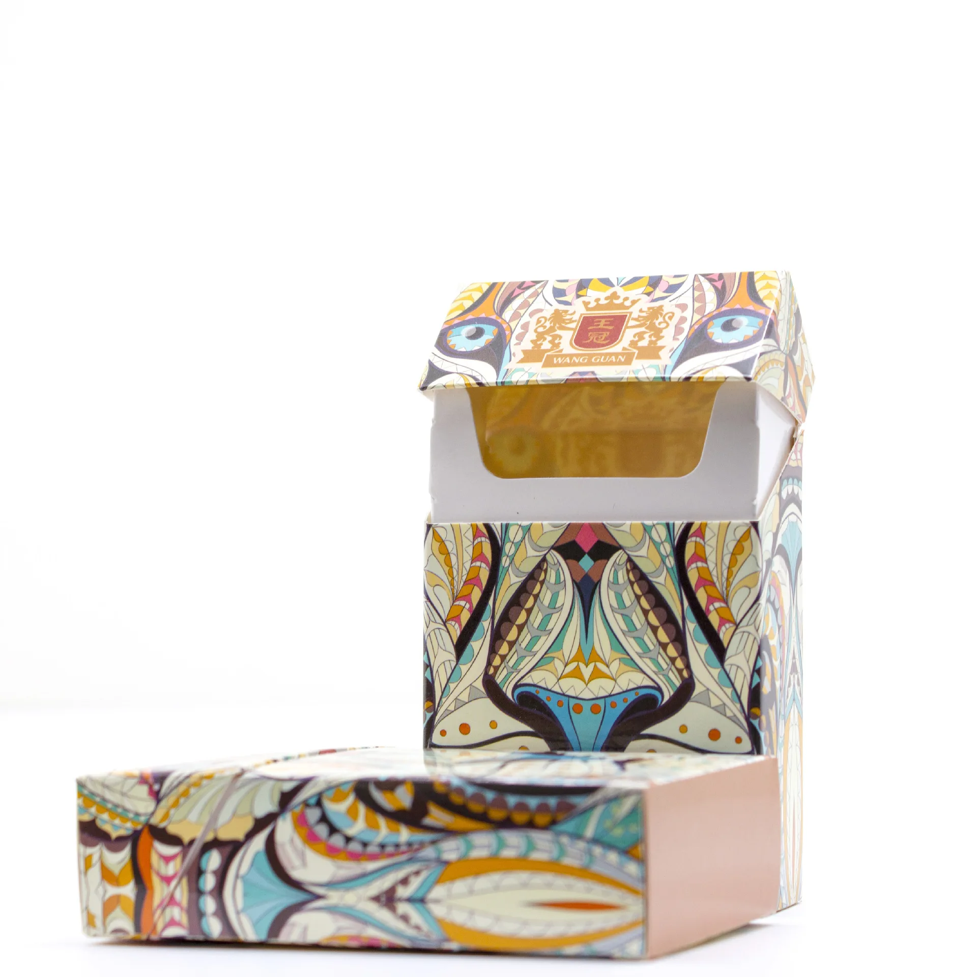 Hot Sale Custom Pearl Paper Gold Paper Cigarette Box 20 6.5mm thin branch disposable carton cigarette box Soft Paper Box