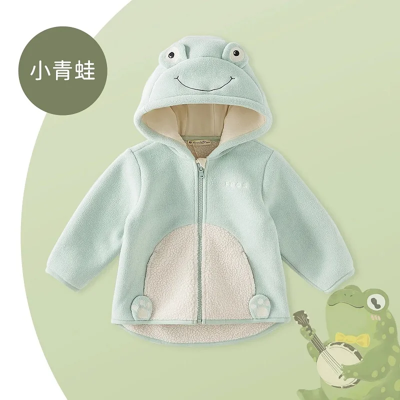 Autumn Winter Fashion Animal Design Cute Polar Fleece Jacket Toddler Girls Clothing