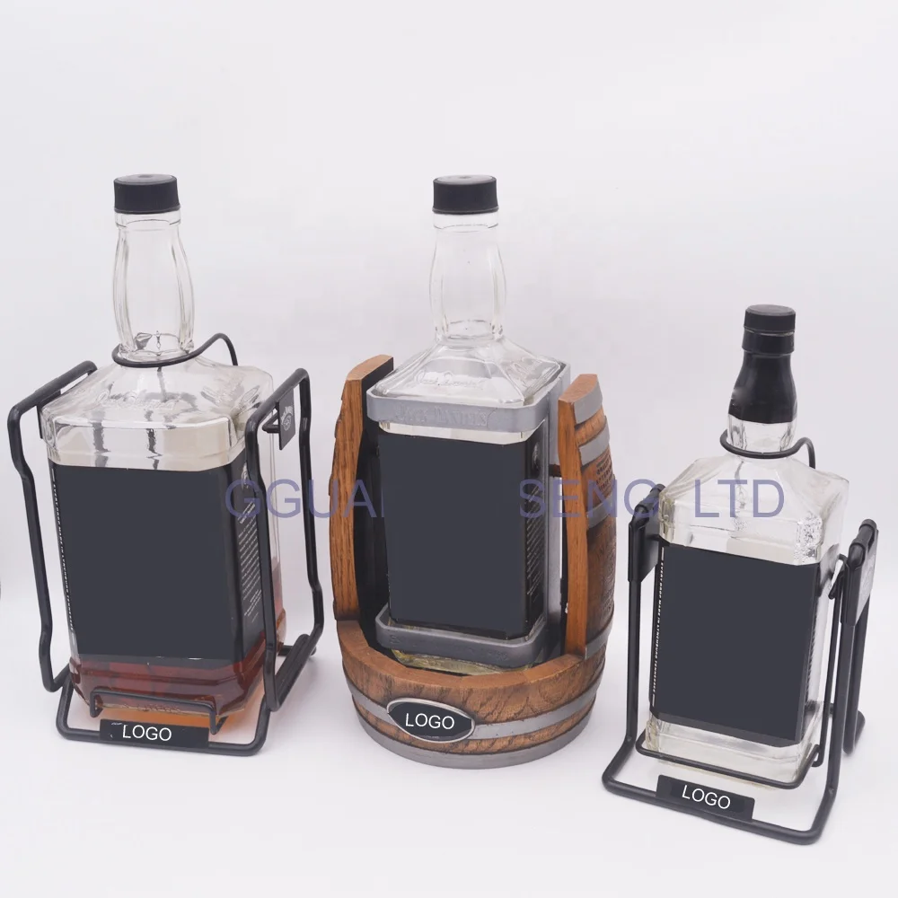 alcohol liquid beverage whisky rum bottle cradle glorifiers swing rack holder for champagne Cognac bourbon wine tequila vodka