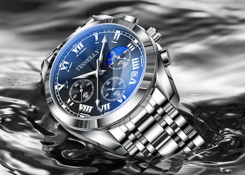 Wholesales Strap Luxury Mens Watches Luminous 30M Waterproof Chronograph Quart Watches Men Wrist
