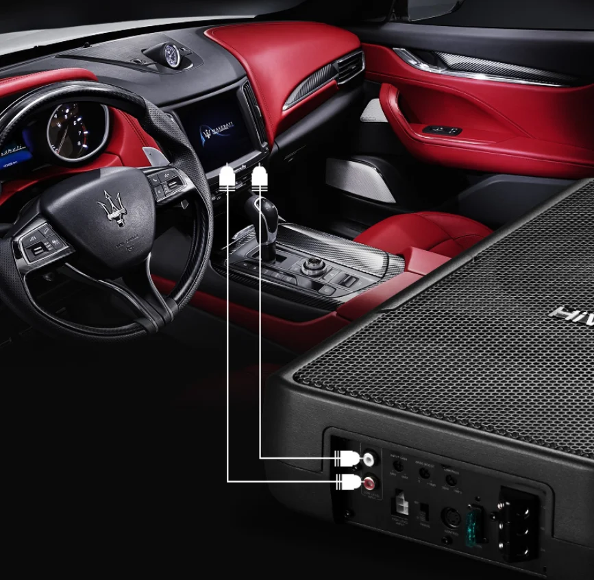 Active speaker V8A 12V Universal Ultra-thin 8 inch car audio subwoofer