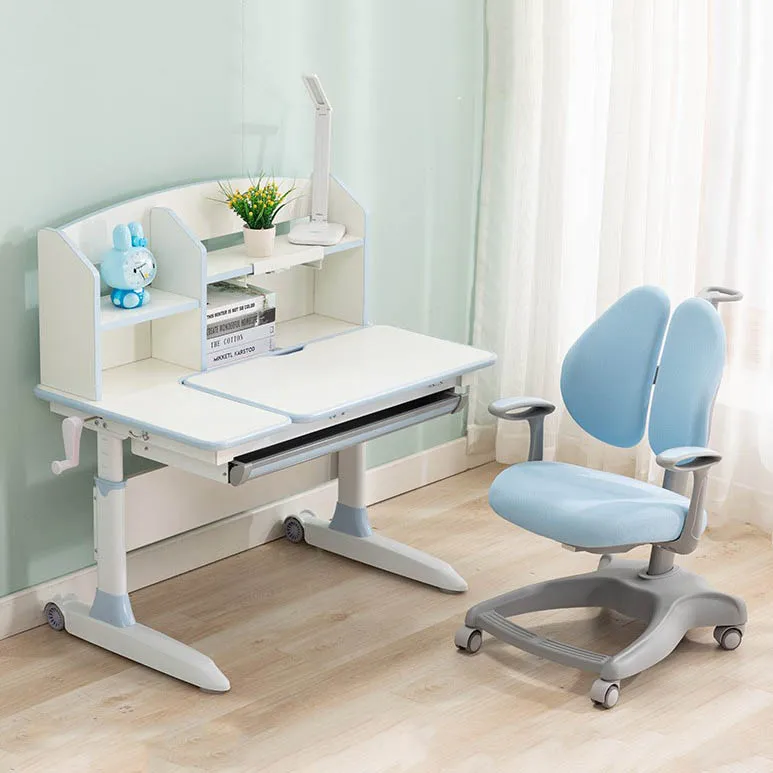 Ergonomic Height Adjustable Tilt School Furniture Children Art Reading Table Kids Study Desks with Drawers For Students