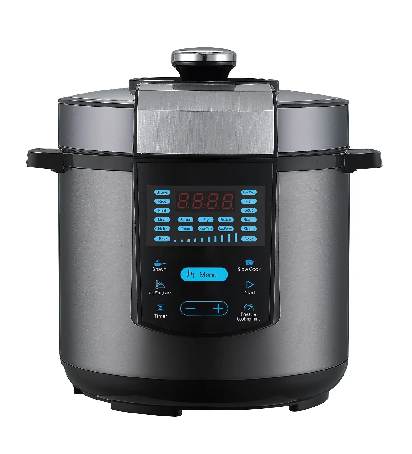 Drum Shape 6Quart 14-in-1time preset Stainless Steel Pot Electric Pressure Cooker