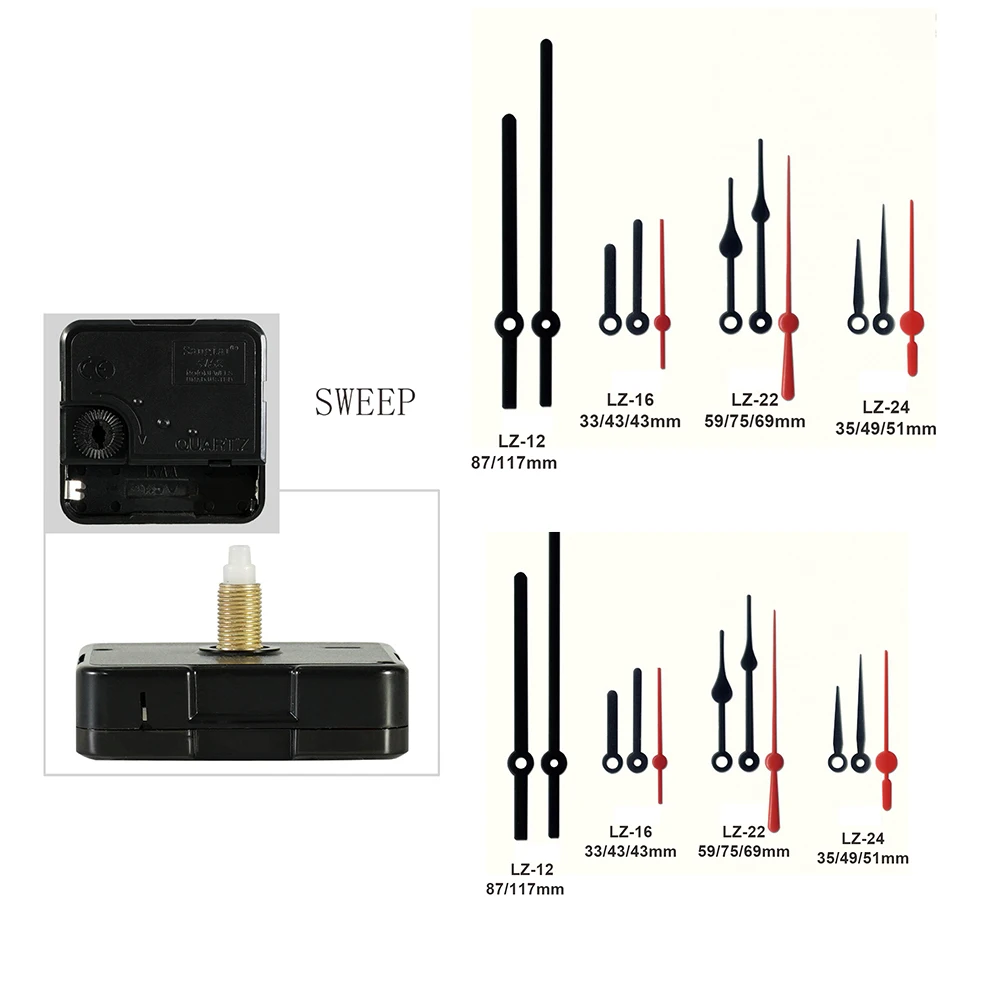 Wholesale 6168S Diy Vintage Grandfather Metal Silent Wall Clock Movement Parts & Accessories Hands Mechanism