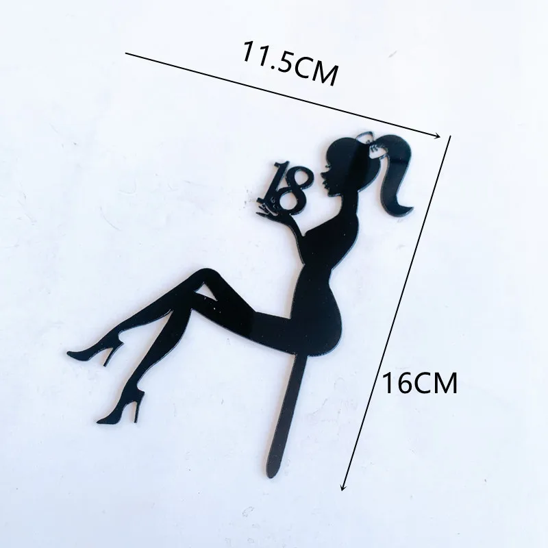 Bride to be Wedding Cake Topper Acrylic Girl Image Side Cake Decoration for Party Supplies