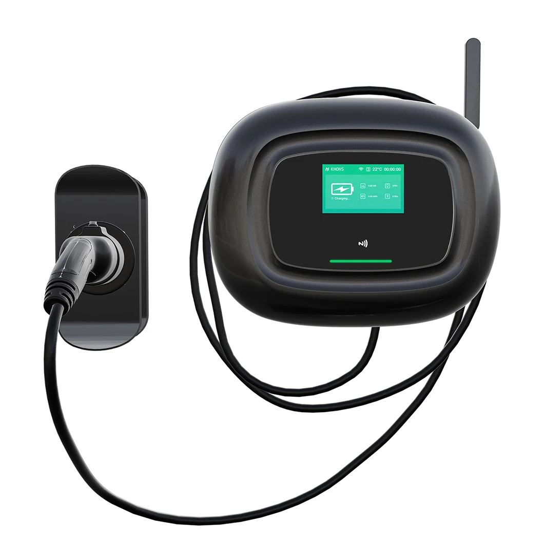 Khons Manufacturer 10kw 250V AC EV Charger Type 1 Sae J1772 Plug Wallbox Fast Electric Vehicle EV Charging Stations