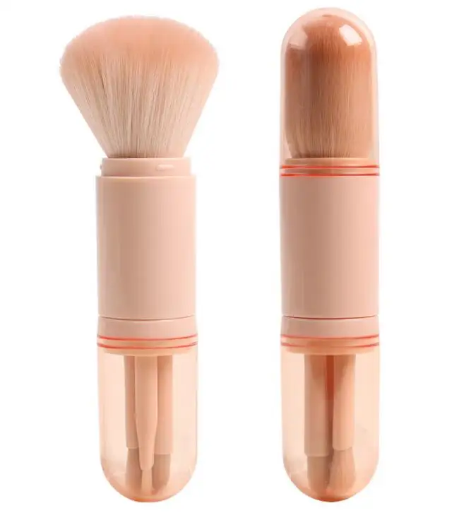 Telescopic Makeup Brushes 4 In 1 Portable Soft Brush For Eyeshadow Powder Foundation Blush Cosmetic