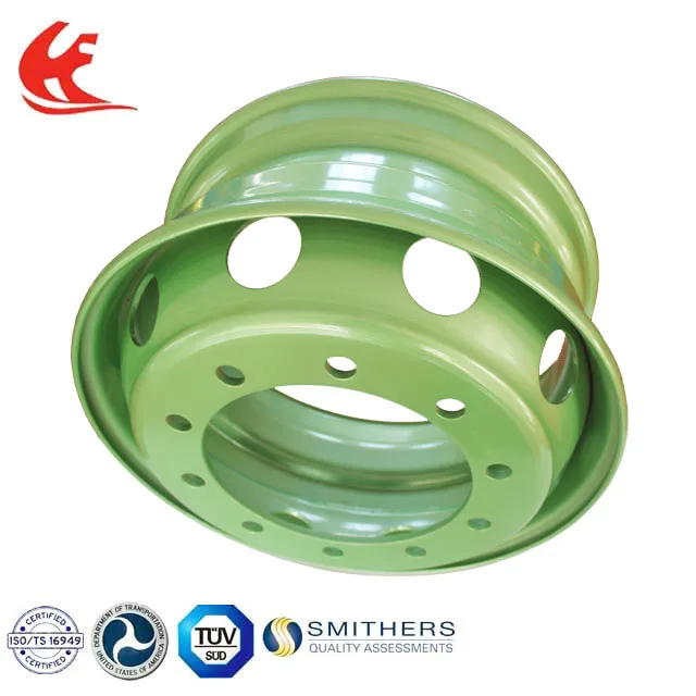 Green color painted Truck Wheel Rim 22.5x9.00 with good price