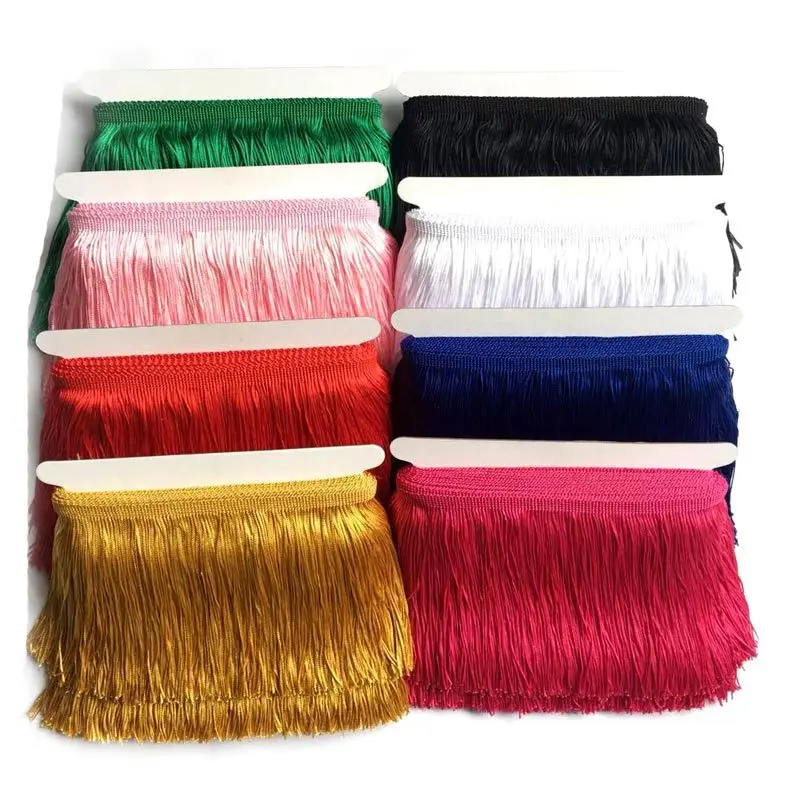 Soft Shiny Fringe With Braid For Curtains, Soft Furnishing; Black Lampshade Fringea