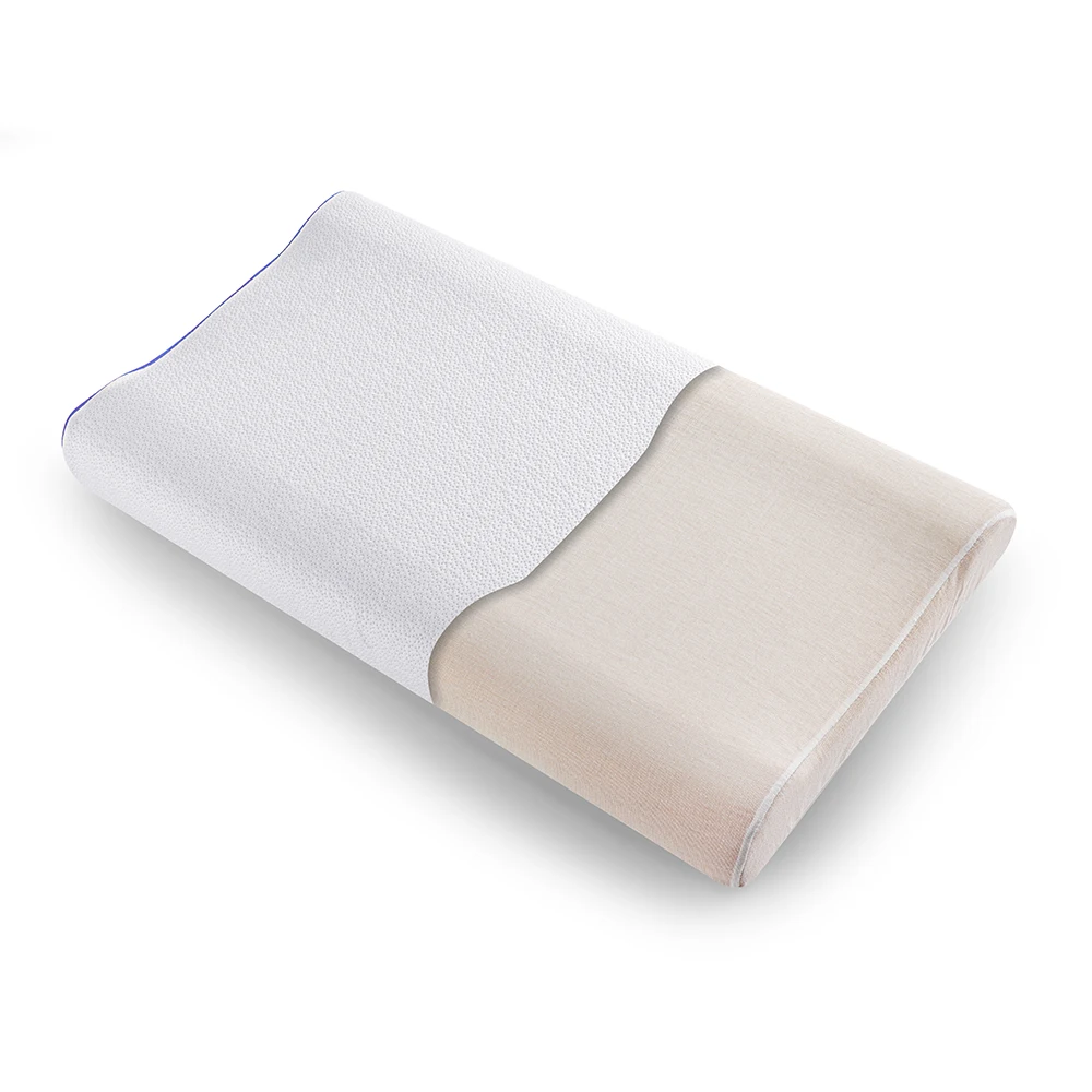 MoonLife 60*35*8cm Environmentally friendly polyurethane memory foam Flat pillow for flat bed