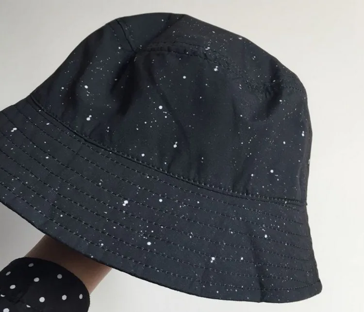 Europe and United States hight quality embroidered cartoon aliens bucket hats women fashion soft sun hat