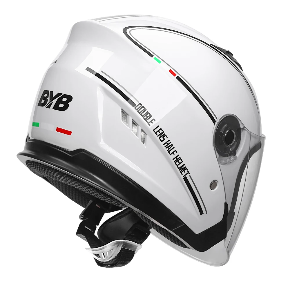 BYB/730 Motorcycle Helmets Helmet Half Open Face Men Women Casco Vintage Scooter Jet Retro Pare Moto Cascos Para