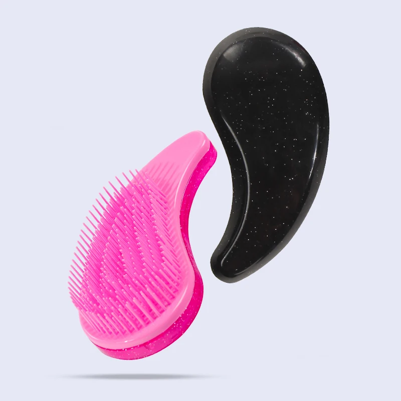 
Glitter Hairbrush Women Hair Scalp Massage Comb Wet Curly Detangler Hair Brush 
