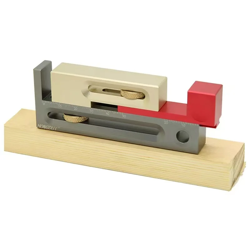 Table Saw Slot Adjuster Mortise Tenon Tool Movable Measuring Block Length Woodworking Tools