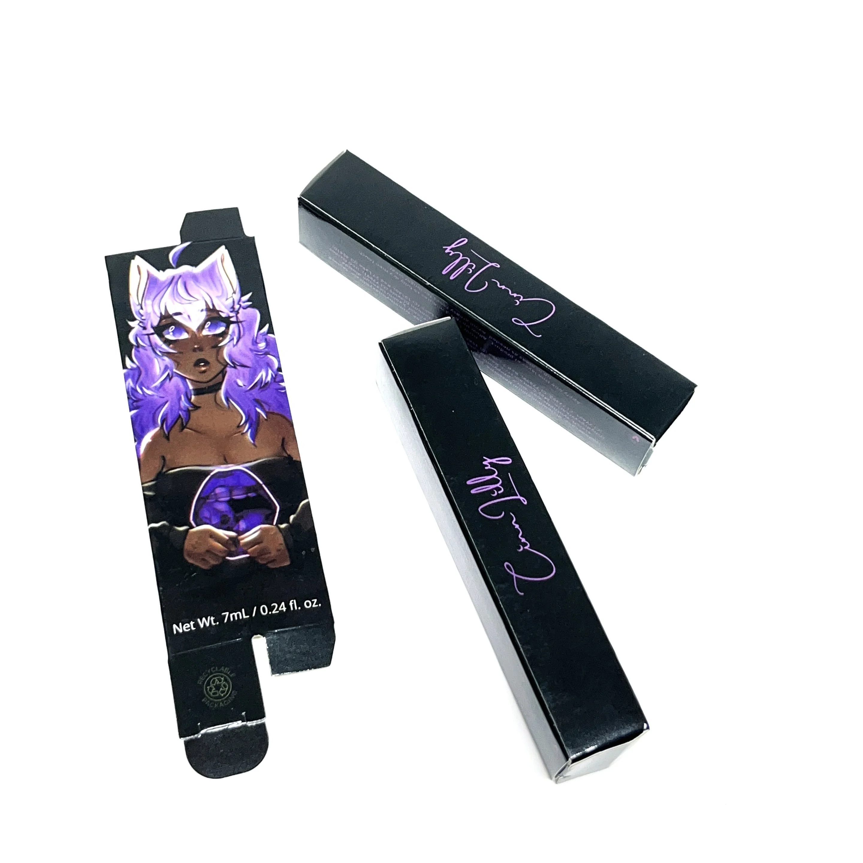 custom logo private label high quality empty lip gloss gift tube box for packaging