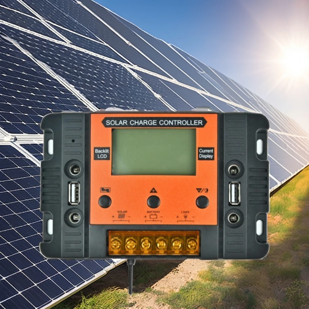 Power Automatic 12V 24v Battery Regulator 10a 20a 30a  PWM Solar System Power Supply Charge Controller