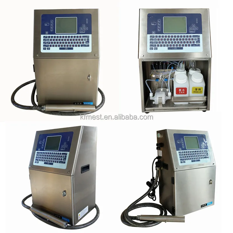 Small Characters Continuous Ink Jet Date Coding Printer Machine for Glass Plastic Metal Bottles Industrial Inkjet Printer