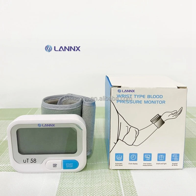 LANNX uT 58 Digital Blood Pressure meter Smart Sphygmomanometer BP Machine hospital Wrist Style Automatic Blood Pressure Monitor
