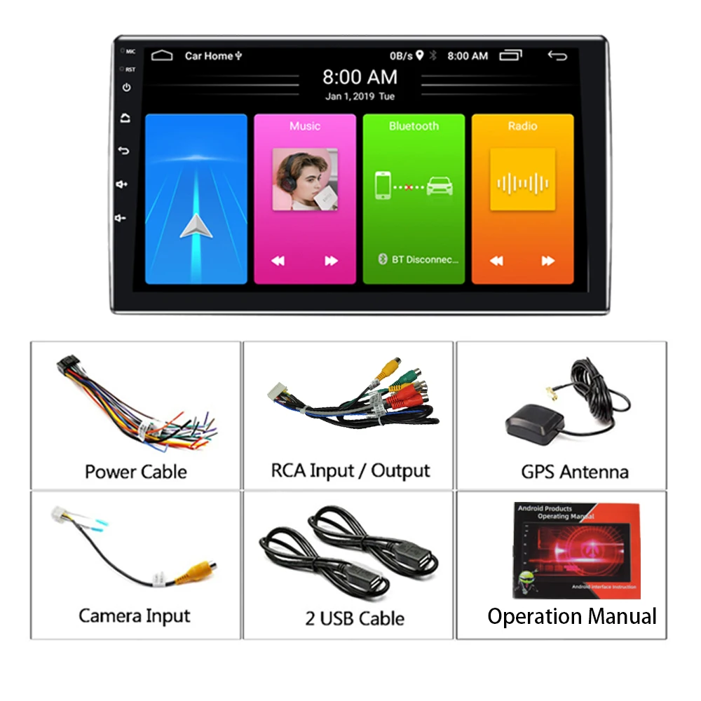 Leshida JA750 7-дюймовый gps Универсальный 2 din Android-радио автомобиль