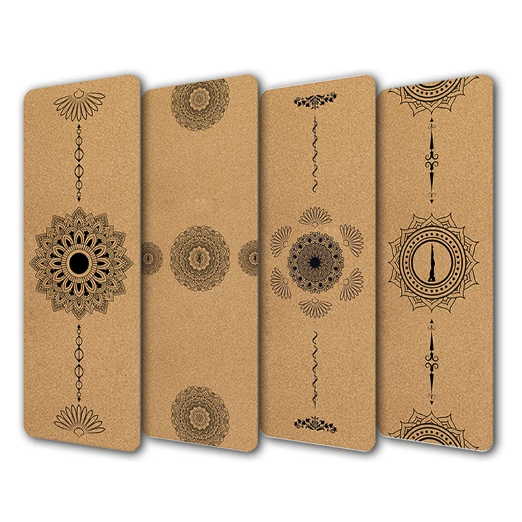 non slip eco friendly yoga mat TPE  Organic cork mat Fitness exercise custom logo Premium pilates mat