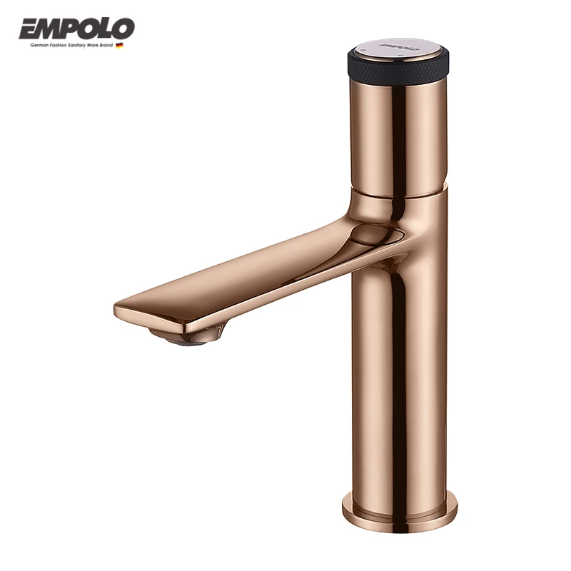 Empolo Manufacturer Brass Custom Color Basin Sink Water Faucets Mixers Taps Bathroom Thermostat Faucet