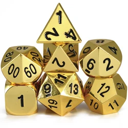 Dnd & Rpg & Mtg Bulk Dice Wholesale Dice Table Game Accessories Custom Polyhedral Metal Dice Set metal dice dnd