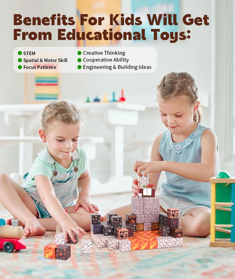 Magnetic Blocks-Build Mine   Edition Best gifts  for Boys & Girls Age 3-4 4-5 6-8