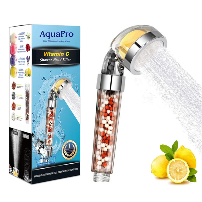 ionic filtered aroma vitamin C plastic Shower Head tube with jets