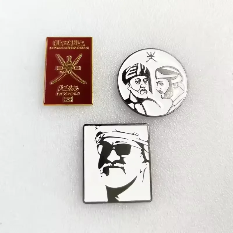 Hot Sale Saudi Souvenir Decoration Uae Custom Hard Passport Pins Enamel Soft Enameled Pin Glue Sticker For iPhone Covers