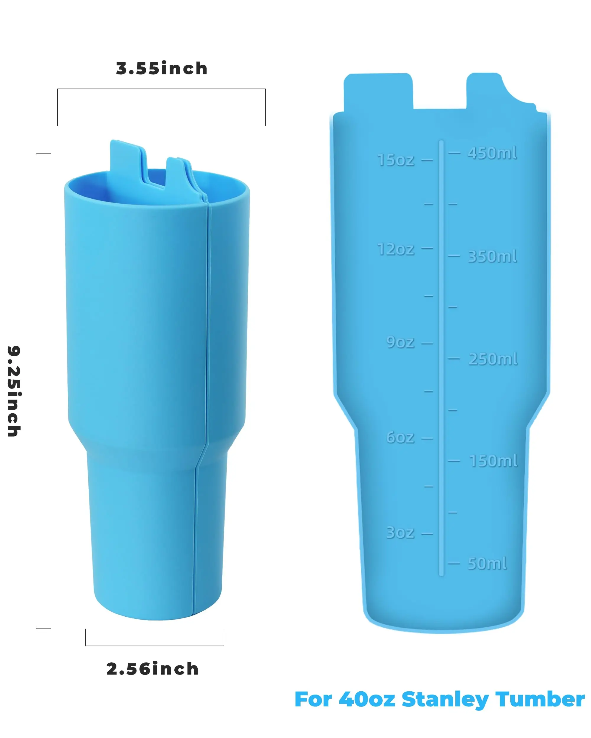 2-In-1 Drink Separator Silicone Liner For Stanley Cup 40 Oz  Reusable Inner Tray For Juice Coffee Cola