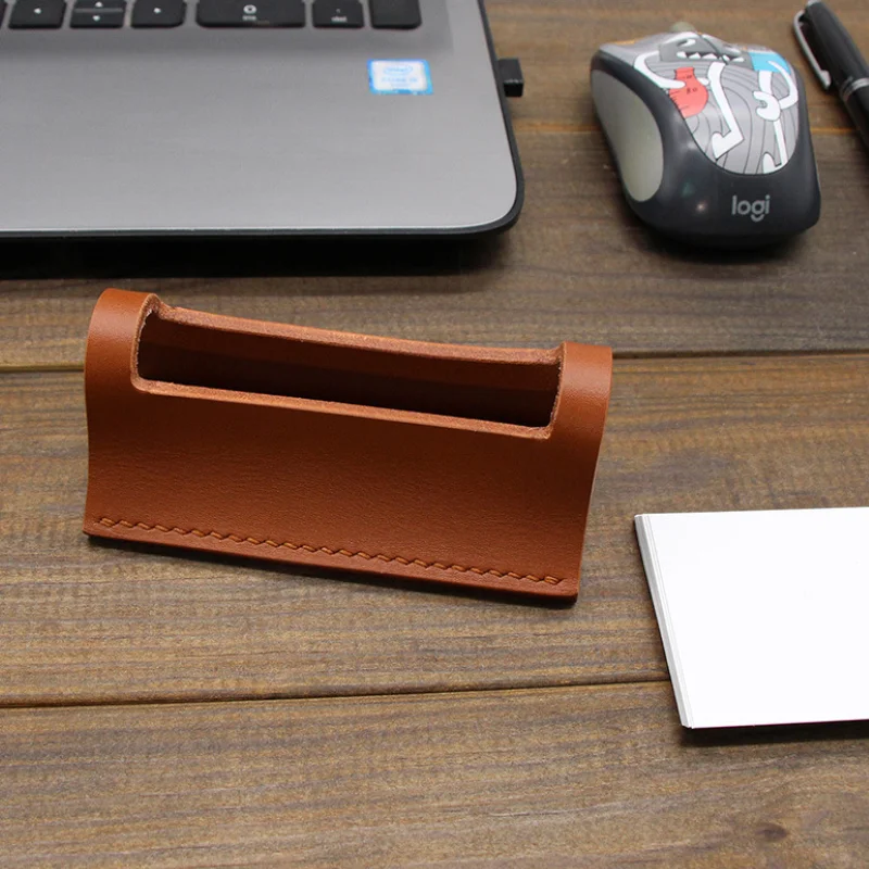 PU Leather Desk Organizer Business Card Holder and Name Card Holder