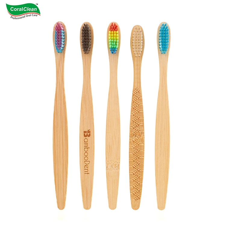 100% Natural Biodegradable Organic Eco Friendly Bamboo Toothbrush With Customized Logo