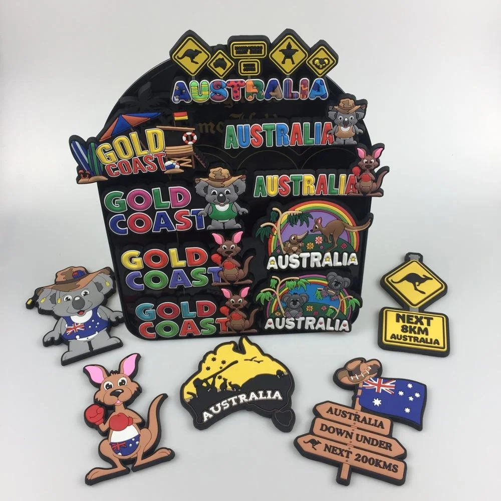 Small wholesale Custom Australia Soft PVC Souvenirs crafts Fridge magnets