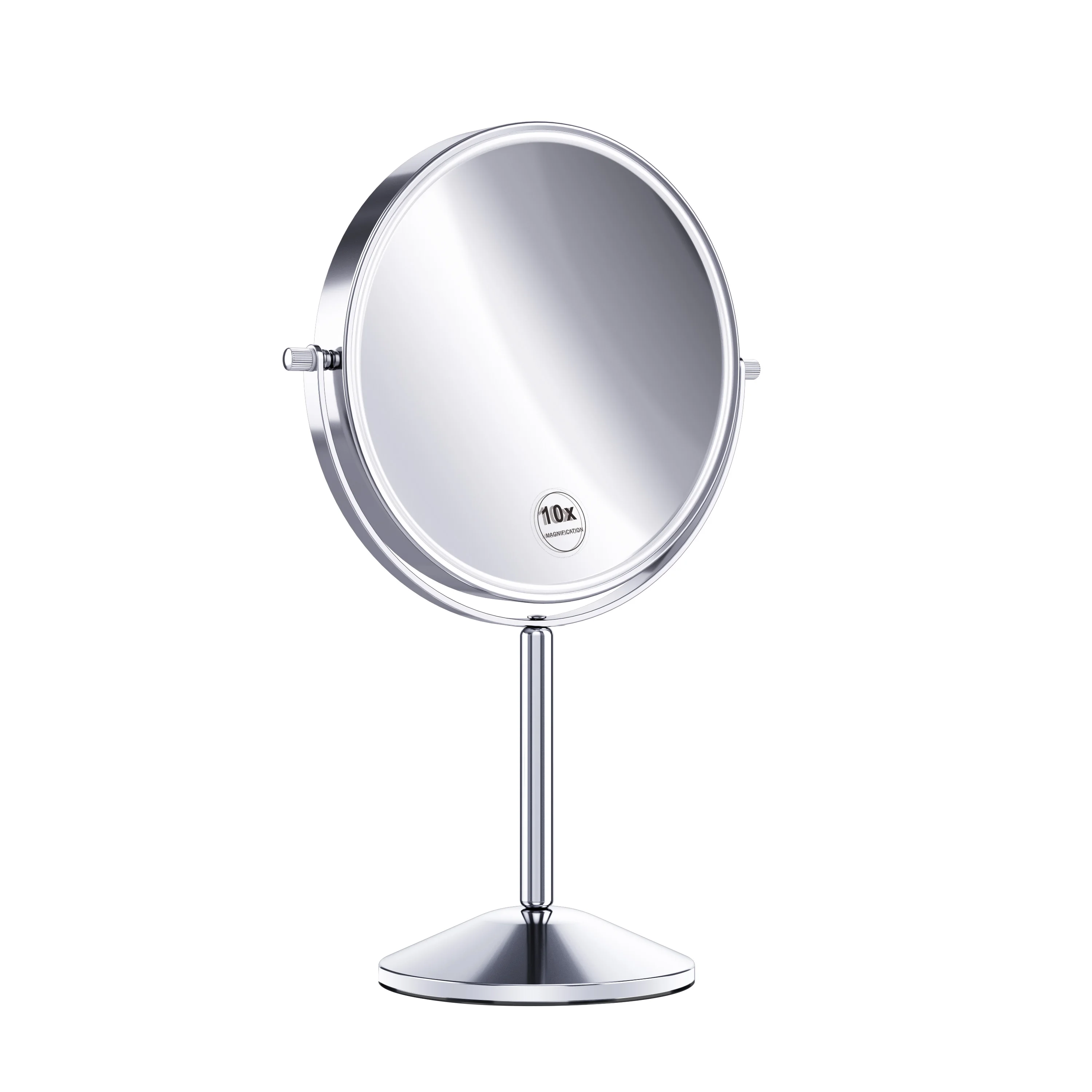 
Chrome Plated Portable No lights Big Beauty Mirror With 1X 3X 5X 7X 10X Magnification 